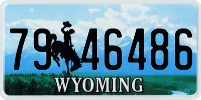 WY license plate 7946486