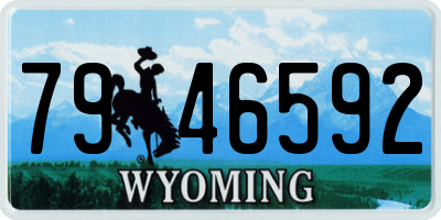 WY license plate 7946592