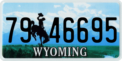 WY license plate 7946695
