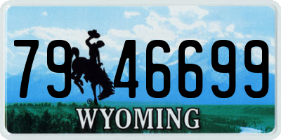 WY license plate 7946699