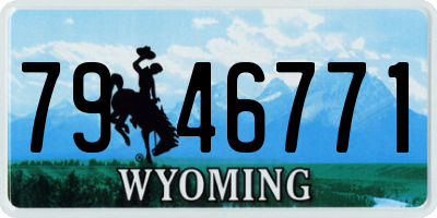 WY license plate 7946771