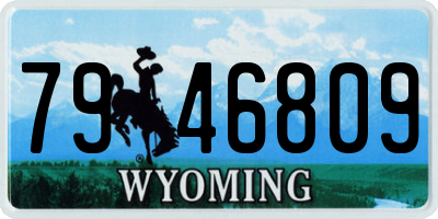 WY license plate 7946809