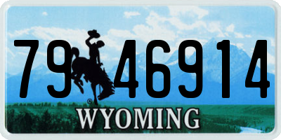 WY license plate 7946914