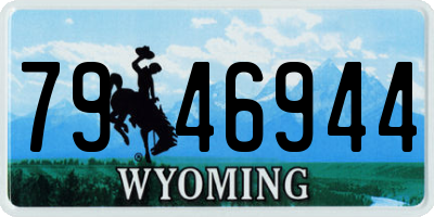 WY license plate 7946944
