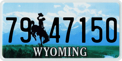 WY license plate 7947150
