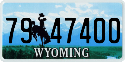 WY license plate 7947400