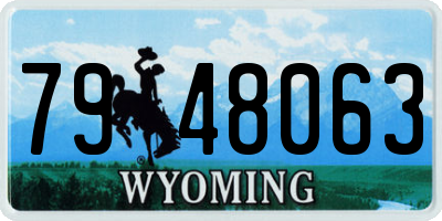 WY license plate 7948063