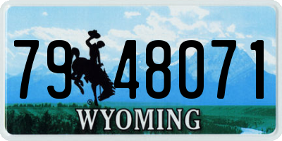 WY license plate 7948071