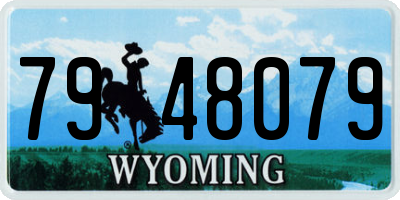 WY license plate 7948079