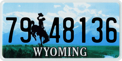 WY license plate 7948136