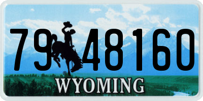 WY license plate 7948160