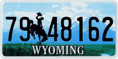 WY license plate 7948162