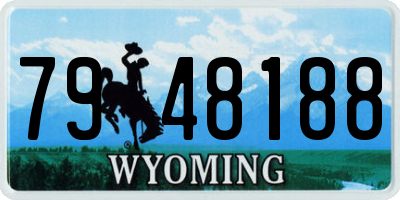 WY license plate 7948188