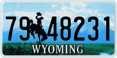 WY license plate 7948231