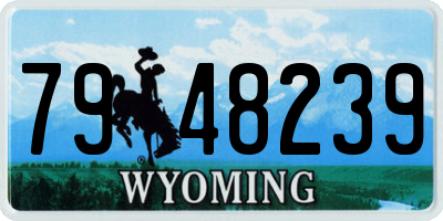WY license plate 7948239
