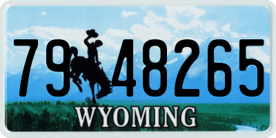 WY license plate 7948265