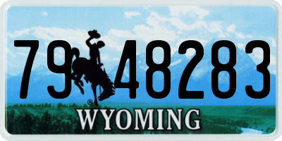 WY license plate 7948283