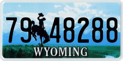 WY license plate 7948288