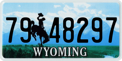 WY license plate 7948297