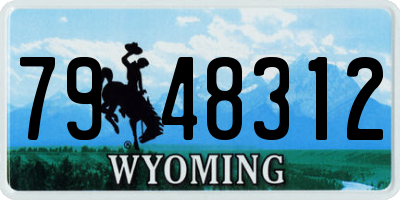 WY license plate 7948312