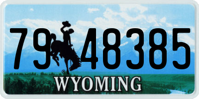 WY license plate 7948385