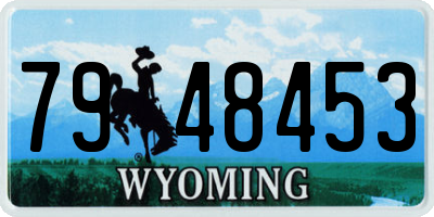 WY license plate 7948453