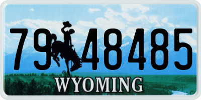 WY license plate 7948485
