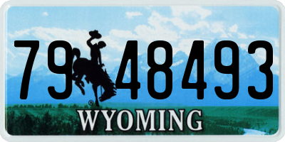 WY license plate 7948493