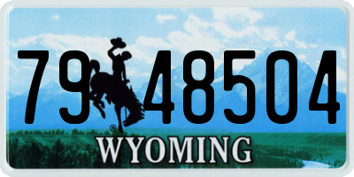 WY license plate 7948504