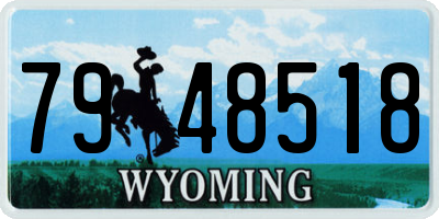 WY license plate 7948518