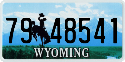 WY license plate 7948541