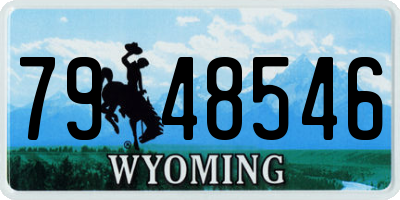 WY license plate 7948546