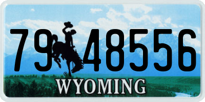 WY license plate 7948556