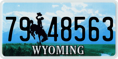 WY license plate 7948563