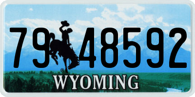 WY license plate 7948592