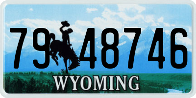 WY license plate 7948746