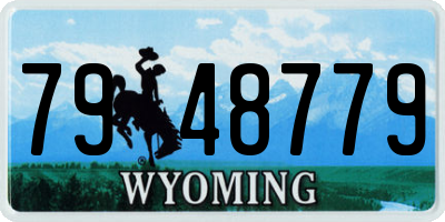 WY license plate 7948779