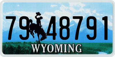 WY license plate 7948791