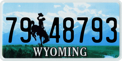 WY license plate 7948793