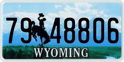 WY license plate 7948806