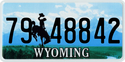 WY license plate 7948842