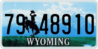 WY license plate 7948910