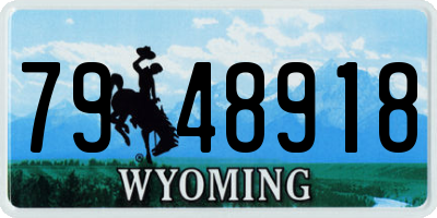 WY license plate 7948918