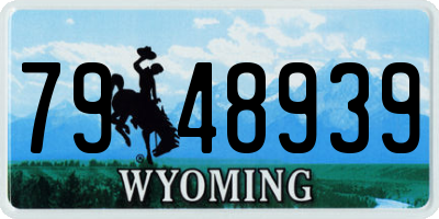 WY license plate 7948939