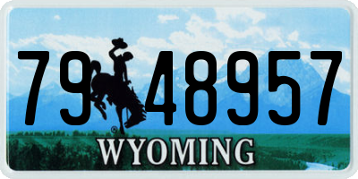 WY license plate 7948957