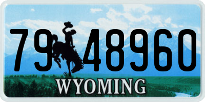 WY license plate 7948960