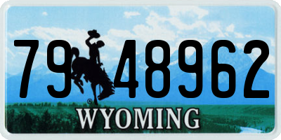 WY license plate 7948962