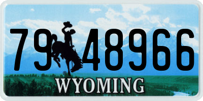 WY license plate 7948966