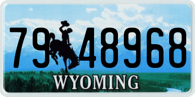 WY license plate 7948968