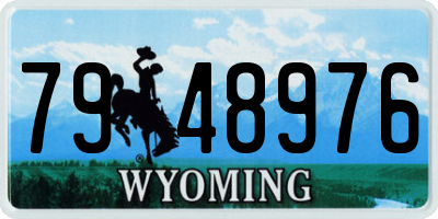 WY license plate 7948976